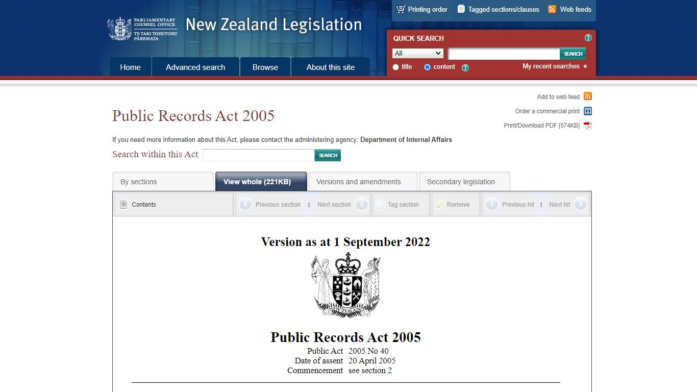 Public Records Act 2005 - New Zealand Legislation